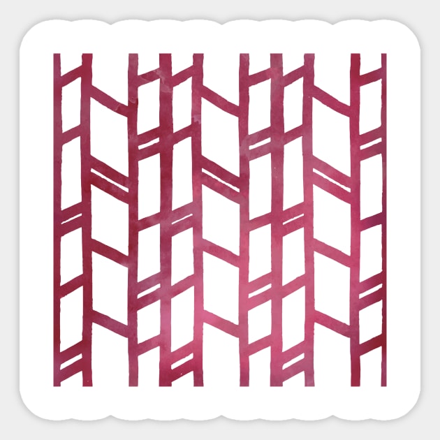 Pink Ladder Sticker by Golden Eagle Design Studio